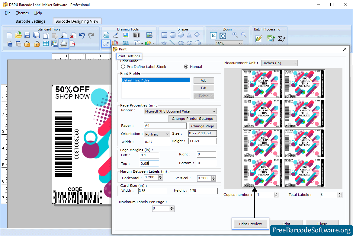 Professional Barcode Software Screenshots FreeBarcodeSoftware