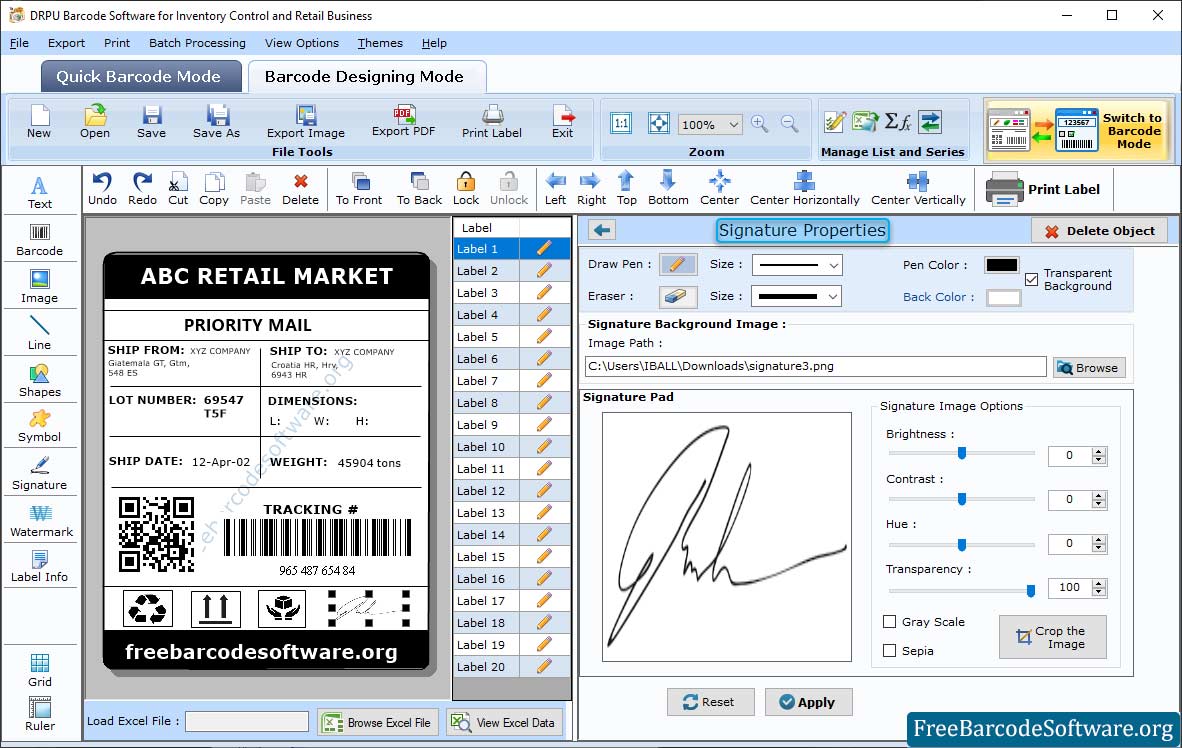 Inventory Control and Retail Business Barcode Software