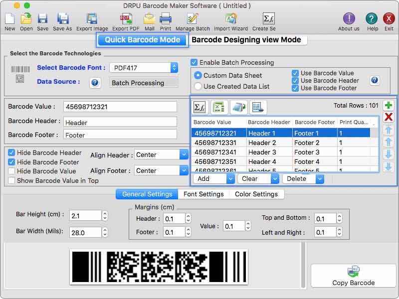 Apple Mac Barcode Label Making Program