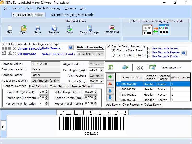 Barcode Maker Program for Professional screenshot