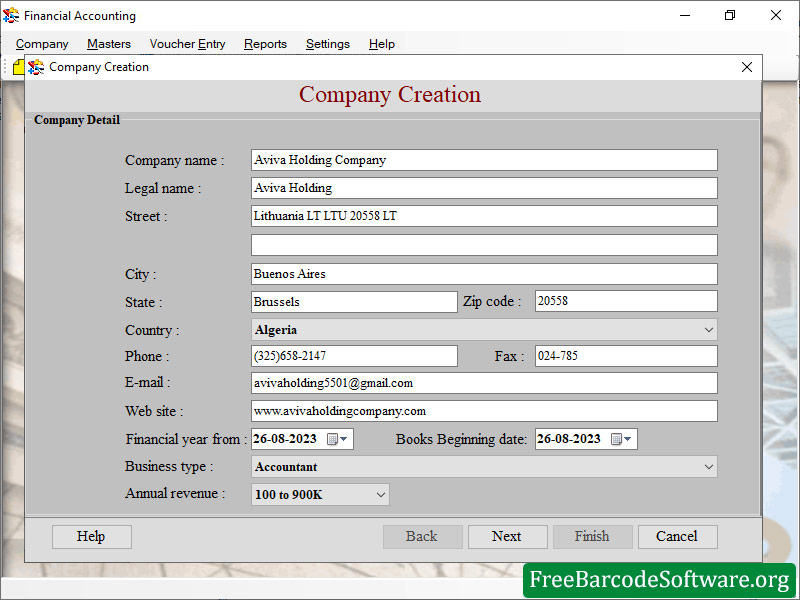 Free Barcode Accounting Software software